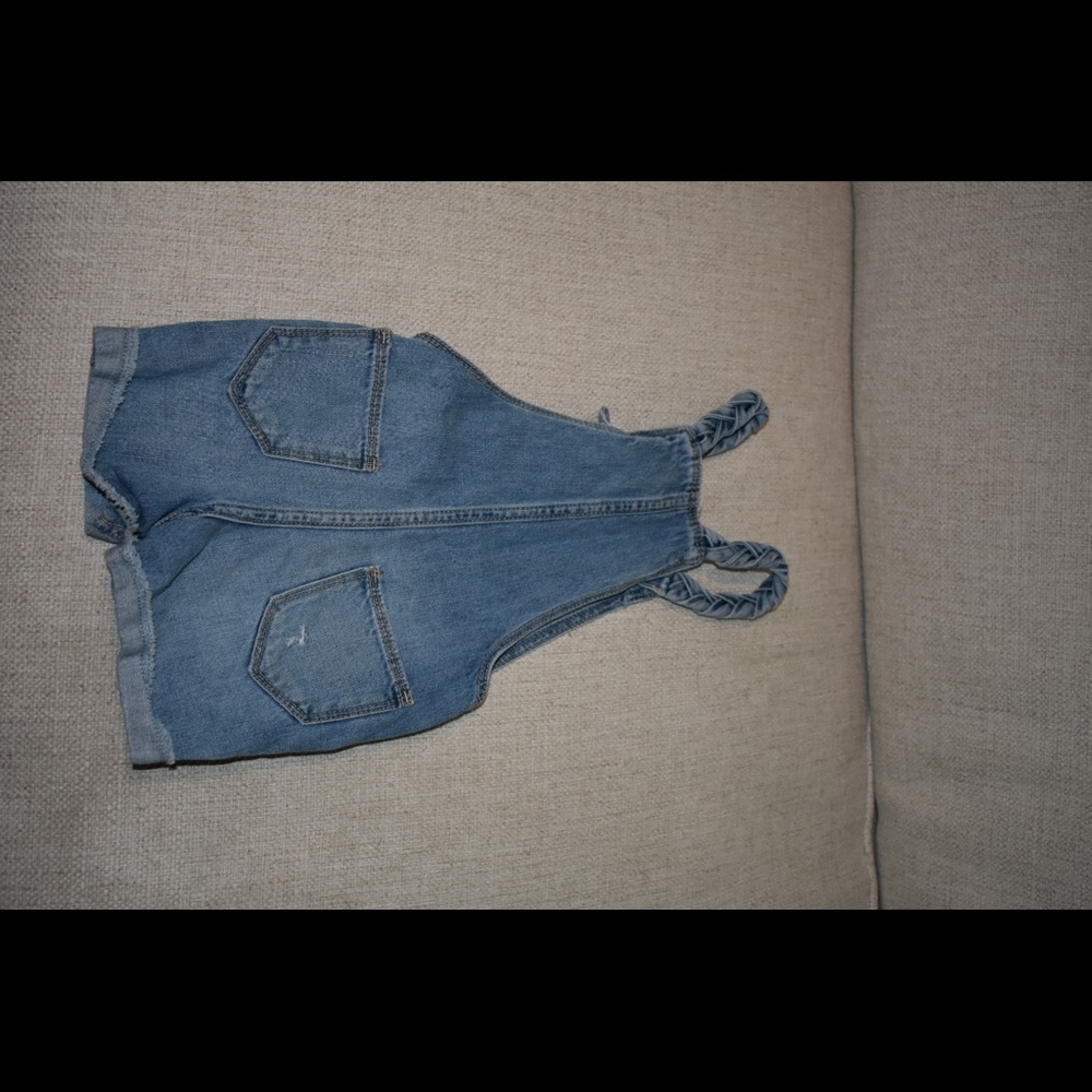 Distressed Denim Overalls - Picture 2 of 3